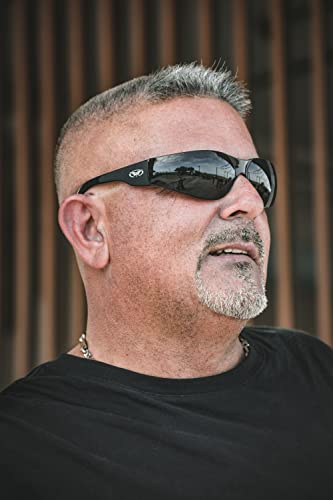 Rider Safety Glasses - color: Black-super Dark