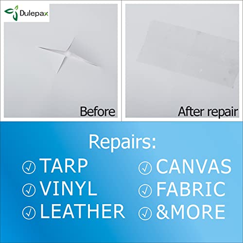 Dulepax Tent Repair Tape,Ultrastrong Awning Repair Tape,Boat Covers Repair,Double Layer RV Covers Repair Kit,Tarp Repair,Canvas Pctch Kit,Sail Tape 1 Roll of 16.4' x 2.95" - size: 16.4 ft x 2.95"