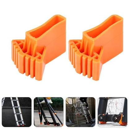 SEWACC 2pcs Non-Skid Ladder Feet Covers Folding Ladder Foot Protective Mats Heavy-Duty Non-Slip Pads for Stability and Safety in Home and Construction Use