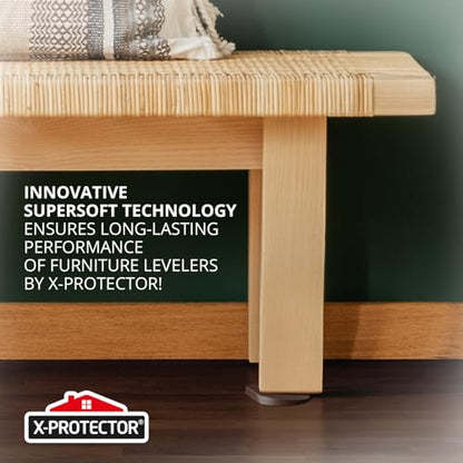 X-Protector Furniture Levelers - 30 PCS 2" - Brown Rubber Shims for Leveling - Multi-Purpose Leveling Feet to Prevent Furniture from Wobbling - Good for All Kinds of Furnishings! - size: 2 Inches