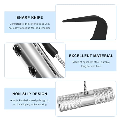 Windshield Removal Tool, Aluminium Alloy Auto Windscreen Replacement Tool with Steel Blade, Professional Window Glass Trim Remover for Sedan Truck SUV, Car Accessories