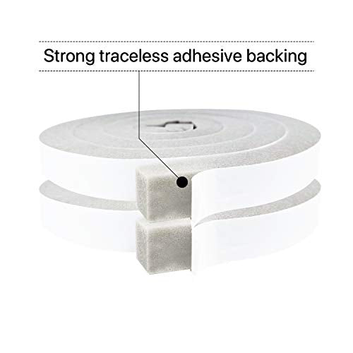 Air Conditioner Foam-2 Rolls, 1 Inch Wide X 3/4 Inch Thick Total 13 Feet Long, Open Cell AC Foam Weather Seal for Gap Blocker, Anti-Vibration, Anti-Collision (6.5ft x 2 Rolls) - color: Gray, size: 1" (W) x 3/4" (T) x 13' (L)