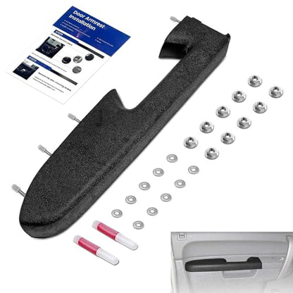 22818465 Front Left Driver's Seat Door Panel Armrest Repair Kit for Chevy Silverado/for GMC Sierra 1500 2500HD 3500HD 2010-2014, Release Handle is Located Below The Armrest, 17 inch, Black