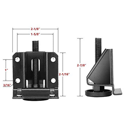 Leveling Feet Heavy Duty Furniture Levelers Adjustable Table Leg Leveler w/Lock Nuts for Furniture,Table, Cabinets, Workbench,Shelving Units and More,Black (Heavy Duty Furniture Levelers Black 4P) - color: Heavy Duty Furniture Levelers Black 4p