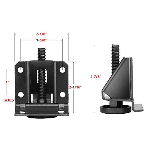 Anwenk Leveling Feet Heavy Duty Furniture Levelers Adjustable Table Leg Leveler w/Lock Nuts for Furniture,Table, Cabinets, Workbench,Shelving Units and More (8) - color: Heavy Duty Furniture Levelers Black 8p