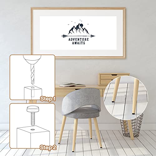 40 PCS M6 Thread Adjustable Furniture Levelers Screw in Threaded Outdoor Furniture Levelers Leveling Feet Screw Foot Levelers On Furniture Glide Leveling for Table, Chair, Furniture Legs