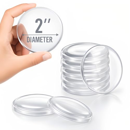 Strongest Door Stoppers for Wall 2" (8 Pack) - Self Adhesive & Discreet Home Door Knob Wall Protector - Quiet Door Bumper with Secure Adhesive - Rubber Door Stops - Shock Absorbent Door Handle Stopper - size: Medium 2" (8 Pack)