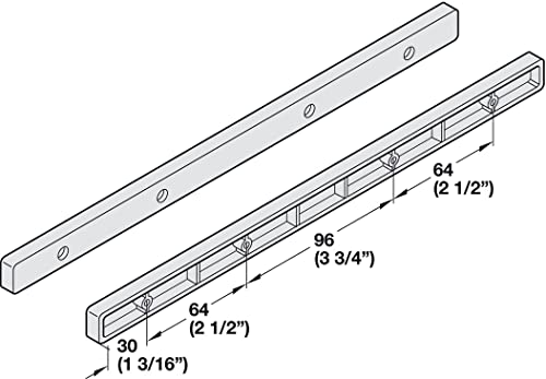 5 Pairs of Rok Hardware Side Mounted 11-1/4" (285.5mm) Screw-On, Plastic Drawer Rails/Guide Rails with 3/4" Extension, for Drawers with 21/32" (17mm) Groove, White Finish, D10751034