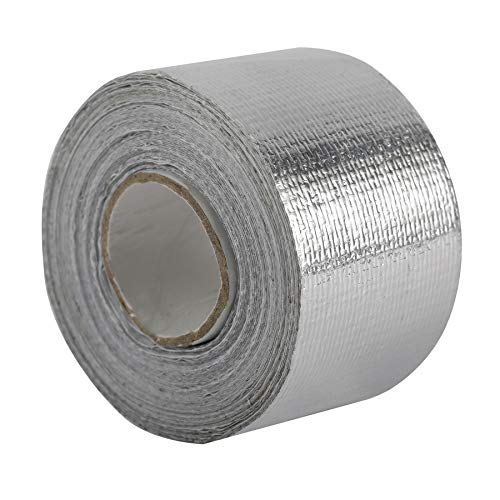 AuInn Self-Adhesive Heat Reflective Heat Resistant High Temperature Tape Fiberglass Heat Shielding Foil Tape (1.5 Inch × 29.53FT)
