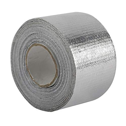 AuInn Self-Adhesive Heat Reflective Heat Resistant High Temperature Tape Fiberglass Heat Shielding Foil Tape (1.5 Inch × 29.53FT)