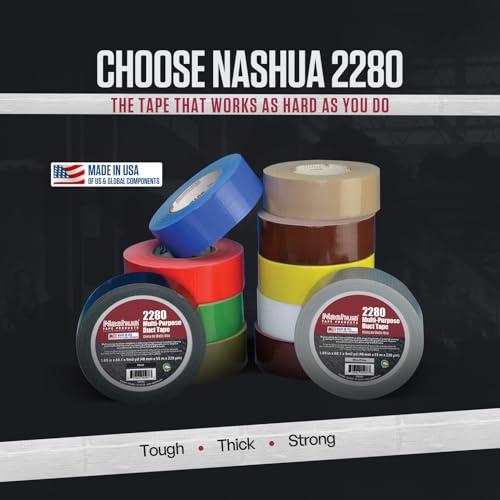 Nashua 2280 Tan Duct Tape, All Purpose, Water Resistant, 1.89 Inch x 60 yds, 1 Roll - color: Tan, size: 1.89" x 60yds
