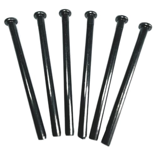 6pcs 4 inch Interior Door Hinge Pins for Doors 4 Inches Oil Rubbed Bronze Pins Screws Replacement Closing,Black - size: 4 Inch