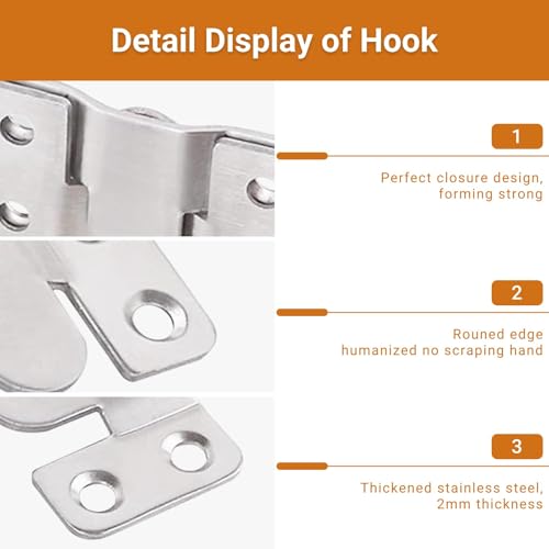 16Pcs Stainless Steel Interlock Hanging Buckle,Flush Concealed Mount Brackets Stainless Steel Z Clip Bracket for Picture Display Art Gallery - color: Iron, size: Large Without Screws