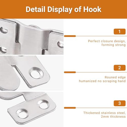 16 Pcs Stainless Steel Interlock Hanging Buckle, Flush Concealed Mount Brackets, Z Clip Bracket for Picture Display Art Gallery (L2, Iron) - color: Iron, size: Large With Screws