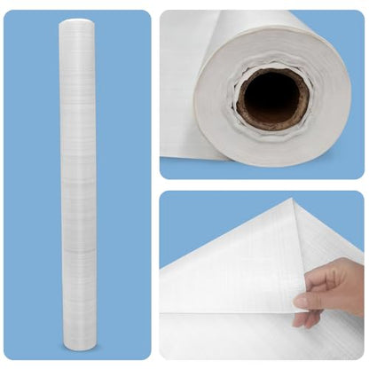 House Wrap, 3 x 150 ft Thick Drop Cloth Vapor Barrier, Heavy-Duty Moisture Barrier & Water-Resistant Plastic sheeting roll for Home Commercial Building Construction, White