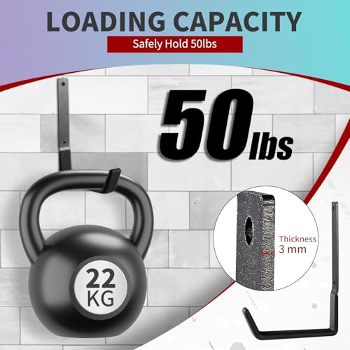 Heavy Duty Steel Garage Hooks, Garage Storage Utility Hooks, Garden Tool Organizer, Steel Wall Mount Hooks, (6, Large) - size: Large