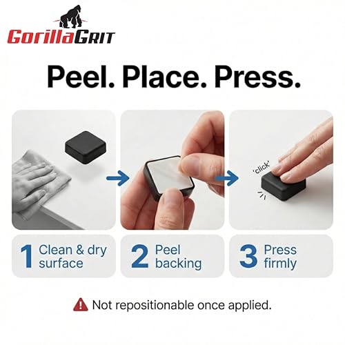 Black Tall Square Adhesive Rubber Bumper Pads - Made in USA – Rubber Feet for Speakers, Electronics, Furniture, Appliances, Audio Equipment - 20 Pieces - size: 20 Pcs Black