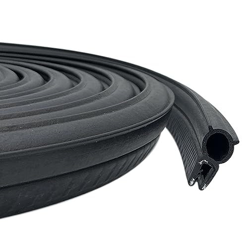 Car Door Rubber Seal Strip with Top Bulb, Fit 1/16" Edge, Automotive Weather Stripping Soundproofing Edge Guard Trim for Cars, Boats, RVs, Trucks and Home Applications, 26Ft - size: Fits 1/16 Inch Edge(26Feet)