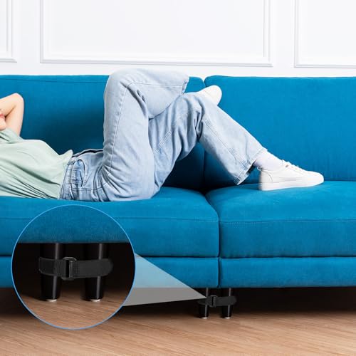 10PCS Couch Connector Straps, Universal Sectional Couch Connectors, Heavy Duty Couches Connector Straps, Easy to Install, No Tools Required, Fasten Sofa Legs Together