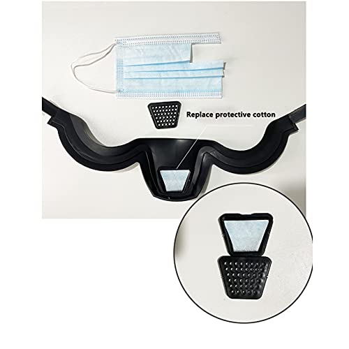 Super Protective Face Shield,Anti Fog Mask,Adult Clear Face Shield,Plastic Face Mask（Grey） - color: Grey
