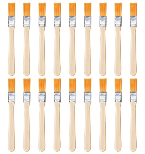 Small Paint Brushes for Crafts, 18 Pcs Small Paint Brush Set Wood Handle Paints Brushes for Walls, Touch Up, Cabinets, Fences, Edge Painting Tool