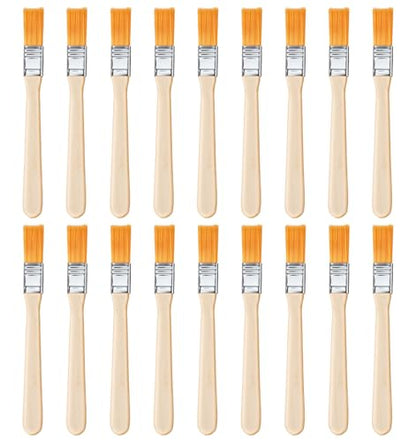 Small Paint Brushes for Crafts, 18 Pcs Small Paint Brush Set Wood Handle Paints Brushes for Walls, Touch Up, Cabinets, Fences, Edge Painting Tool