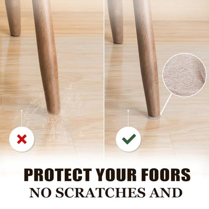 Yelanon Felt Furniture Pads for Hardwood Floors -216 Pcs Premium Felt Pads for Chair Legs, Floor Protectors for Furniture, Beige & Brown - size: 216 pcs Beige & Brown