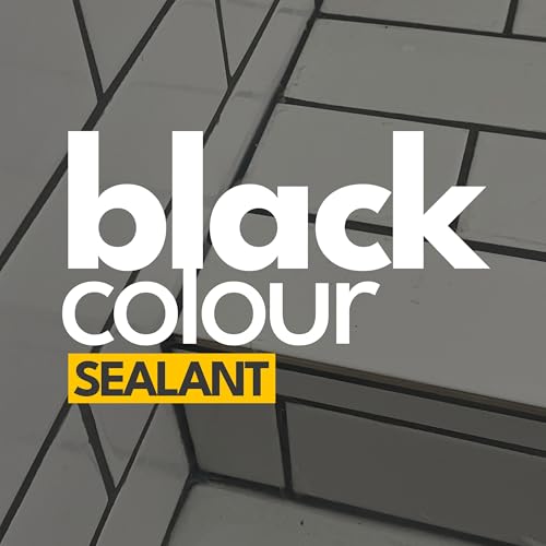Black Silicone Caulk - Easy Squeeze Caulking Tube, Silicone Sealant for Wood, Kitchen, Bathroom, Sink, Windows - Multi Purpose & Waterproof - 1.7 fl. oz (Black) - color: Black