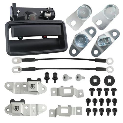 APPERFiT Tailgate Hardware Rebuild Kit Compatible with 1992-2000 Chevrolet Chevy/GMC C1500 C2500 C3500 K1500 K2500 K3500 Tailgate Parts Tail Gate Handle Latch Hinge Cable Striker Bolt - style: 1992-2000 1 bolt mounting hinge