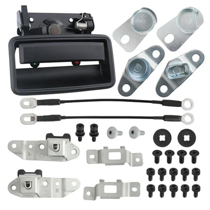 APPERFiT Tailgate Hardware Rebuild Kit Compatible with 1992-2000 Chevrolet Chevy/GMC C1500 C2500 C3500 K1500 K2500 K3500 Tailgate Parts Tail Gate Handle Latch Hinge Cable Striker Bolt - style: 1992-2000 1 bolt mounting hinge