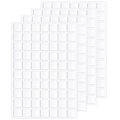 JANYUN 560 Pcs Double Sided Sticky Dots Removable Square Putty Clear Double Sided Tape for Crafts No Trace Sticky Tack Adhesive Tape (Square 20 mm) - size: 20x20mm Square 560pcs