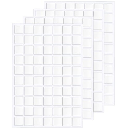 JANYUN 560 Pcs Double Sided Sticky Dots Removable Square Putty Clear Double Sided Tape for Crafts No Trace Sticky Tack Adhesive Tape (Square 20 mm) - size: 20x20mm Square 560pcs