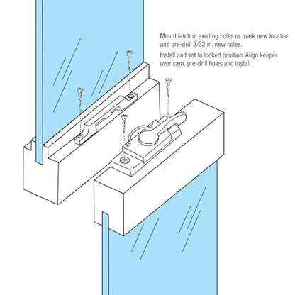 Prime-Line F 2763 2-1/16 In., Diecast Bronze Baked-On Enamel Double Hung Window Sash Lock (Single Pack) - color: Bronze