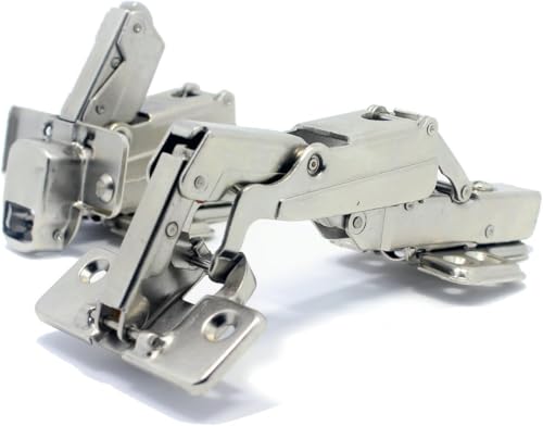 TamBee 1/2 Inch Overlay 165 Degree Cabinet Door Hinges 48mm Frameless Soft Close Hinges for Kitchen Corner Adjustable Lazy Susan for Cabinet,2 Pcs/1 Pair (Half Overlay) - style: 165° Half Overlay