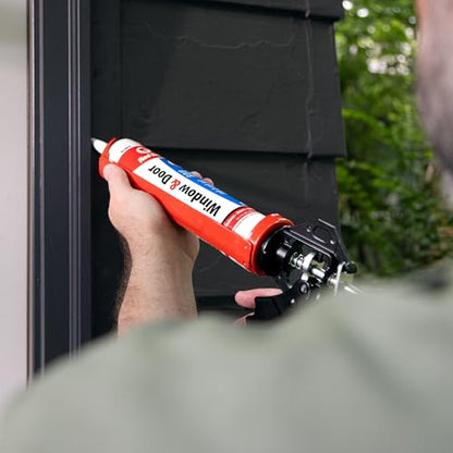 Red Devil 084640 Window & Door Siliconized Acrylic Caulk (Brown), 10.1 oz. - color: Brown, style: Pack of 12