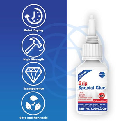 30g Motorcycle Grip Glue, Instant Handlebar Adhesive for Dirt Bike, ATV, MTB & Snowmobile, Professional Quick-Dry Flexible Bond, Waterproof & Vibration Resistant Clear Liquid Glue - size: 30g*1, style: Grip Glue