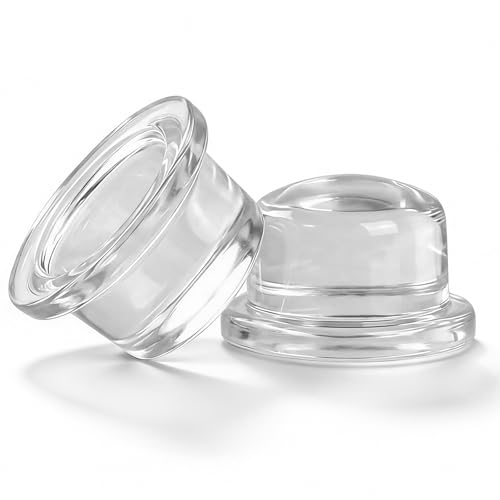 Extra Thick 1" Clear Door Stoppers for Wall – 2 Pack Self-Adhesive Silicone Cylinder Bumpers, Heavy-Duty Door Knob Wall Protectors, Noise Reduction for Nurseries, Bedrooms, Rentals & Home Offices