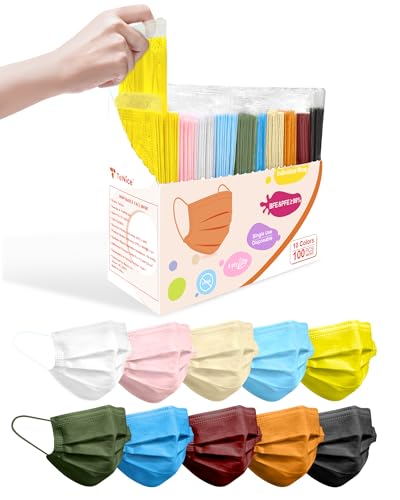 Face Masks Disposable 100 Pack, 4 Ply ASTM Level 3 Medical Grade, Breathable for Adult Outdoor Protection, Individually Wrapped for Home, School & Office, Elegant Monarch - color: Elegant Monarch