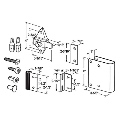 Sentry Supply 656-1000 "Qwik-Fix" Repair Kit for 1 In. Round Edge Inswing Doors (Single Pack)