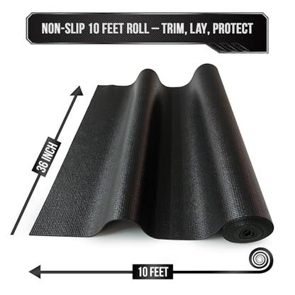 Precision Defined Professional Grade Tool Box Liner, 10 ft x 36", Black | Tool Box Drawer Liner, Shelf Liner Non Slip Mat, Thick Cabinet Shelf Liner, Toolbox Drawer Liner - size: 36"W x 120"L