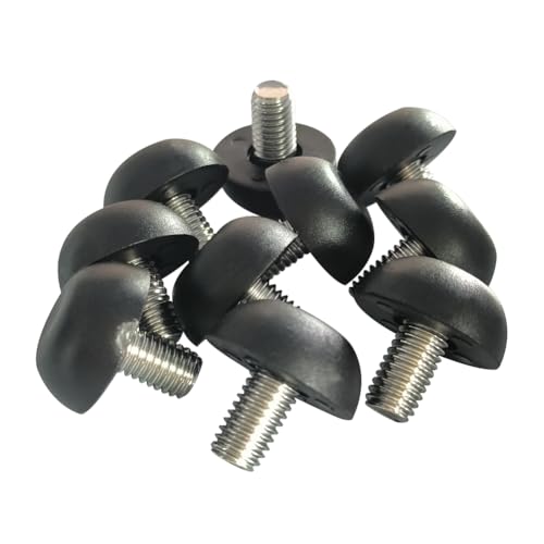 Hooshing 10PCS 8mm x 1.25 M8 Adjustable Furniture Levelers Replacement Stainless Steel Screw in Threaded Levenling Feet Glide for Furniture Legs, Table, Chair, Cabinet - size: M8