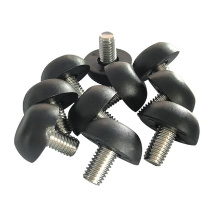 Hooshing 10PCS 8mm x 1.25 M8 Adjustable Furniture Levelers Replacement Stainless Steel Screw in Threaded Levenling Feet Glide for Furniture Legs, Table, Chair, Cabinet - size: M8