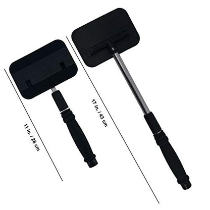 POLYTE Pivoting Windshield Glass Cleaning Tool Extendable Aluminum Handle w/9 Premium Microfiber Covers