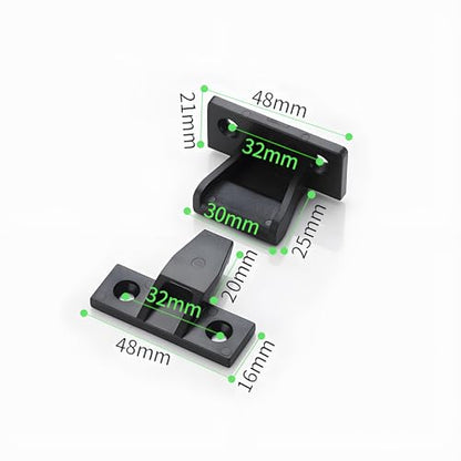 Keku AS-M Adjustable Push Fittings Panel Frame Components Connectors Bracket Partition Fastener Slide on Shelf Support Load Capability 20kg Plastic (20 Pairs) - size: ASM