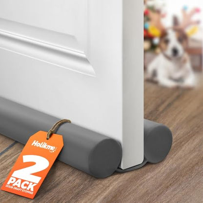 Holikme Door Draft Stopper 2×37 inch, Dark Grey - color: Dark Grey, size: 74 inch