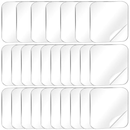 20 Pcs Tape Double Sided Wall Adhesive Pads, Waterproof Double Sided Tape, Transparent Strong Square Sticky Patch for Walls Hanging, Windows DIY Crafts Home Office Use, 2.24 Inch
