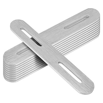 10 Pcs Flat Straight Brace for 6", Stainless Steel Adjustable Slotted Flat Mending Plate, 3/32" Thick
