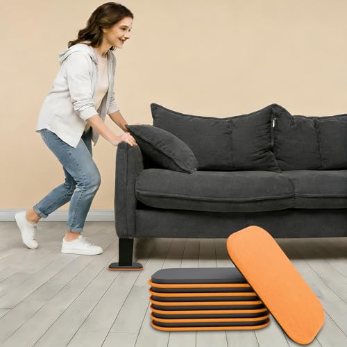 8 Pcs Furniture Sliders, Furniture Movers for Hardwood Floors & Carpet, Heavy Duty Furniture Sliders for Smooth Glide-9 1/2" XL - size: 9 1/2"