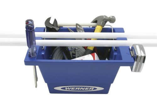 Werner AC50-JB-5 Ac50-Jb-3 Lock-in Job Bucket, for Use with Obel00 and 6200 Series Step Ladders, Plastic, Blue, 25 lbs.