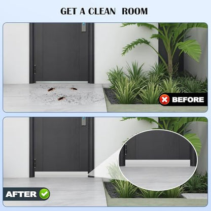 Door Draft Stopper for Bottom of Door, Self-Adhesive Door Sweep, Durable 3-Layer Sillcon Sweep Provides Better Protective and Silent Effect, Stripping Seal for Dust, Noise, White, 39”